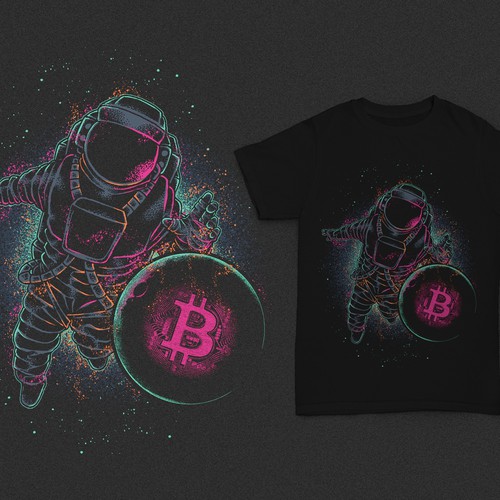 Pure Crypto Shirts to the MOON! Design by Monkeii