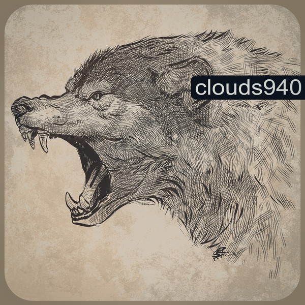 Design by Clouds940 titled "Wolf - Traditional Hatching Style in Procreate Practice"
