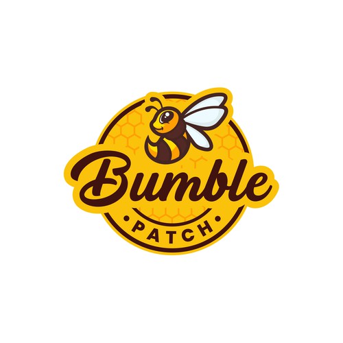 Bumble Patch Bee Logo デザイン by Elleve