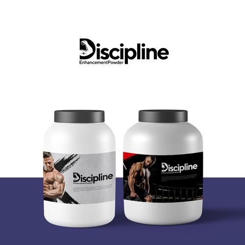 Product logo for discipline enhancing & addiction treatment supplement powder. Design by KabirCreative