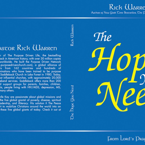 Design Rick Warren's New Book Cover Réalisé par VasconesForces