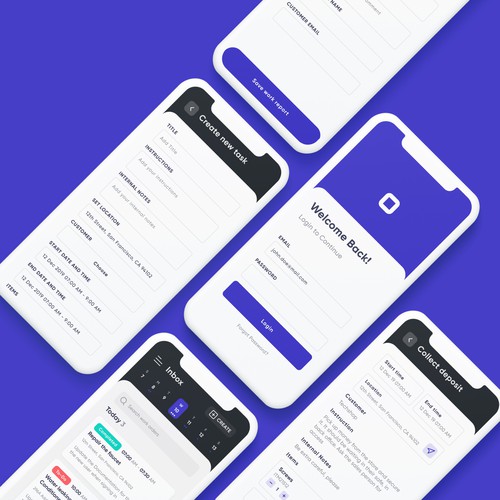 Clean and modern business app design Design by Jithin Roy ☀️