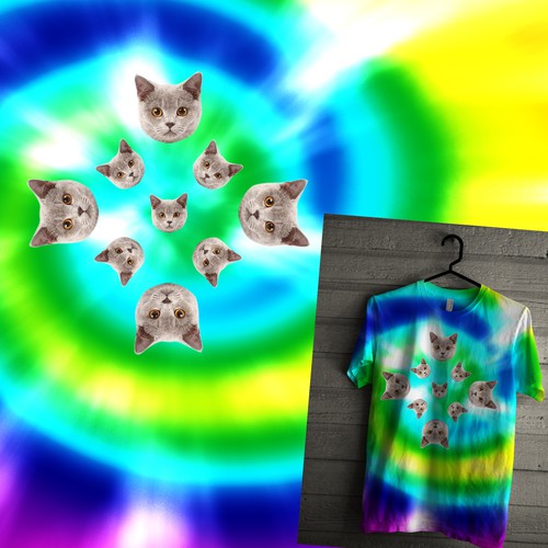 Create cute tie dye cat t shirt T shirt contest 99designs