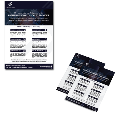 Clean single page line card for potential customers Design by AshbalDesigns