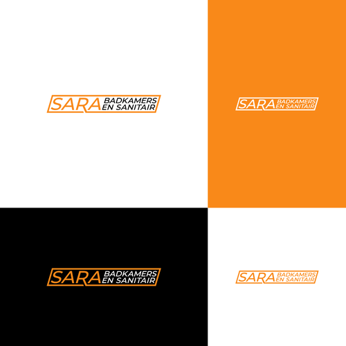 Logo moet SARA zijn ipv saar, letters moeten beeldmerk worden, ‘Badkamers & Sanitair’ eronder!! Design by Captainzz