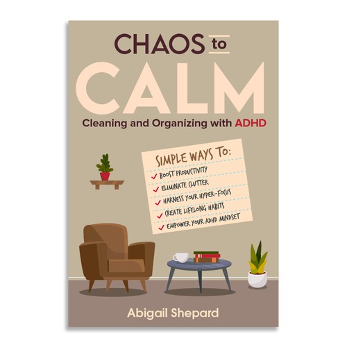 Simple and Empowering book cover for cleaning and organizing Diseño de qwerty4