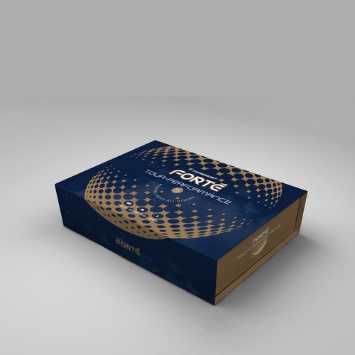 Create a futuristic, high-end packaging golf ball box for Foremost Golf Design réalisé par Levro