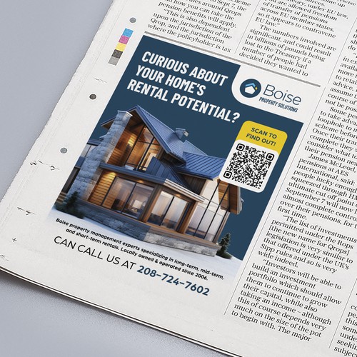 Create an Eye-Catching 1/4 Page Ad for a Leading Property Management Company! Design by JanuX™