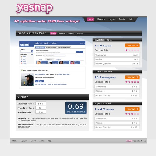 Social networking site needs 2 key pages Réalisé par H-rarr