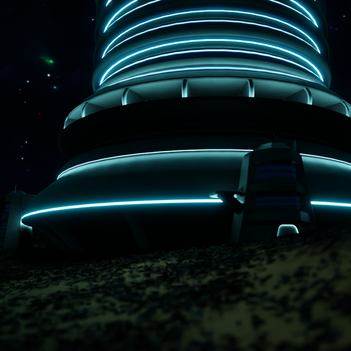 3-D rendering of an arcology Design by AKrender