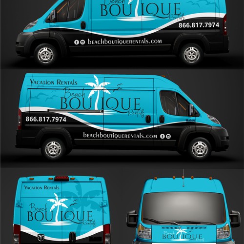 Designs Vehicle Wrap Design for Boutique Vacation Property Rental