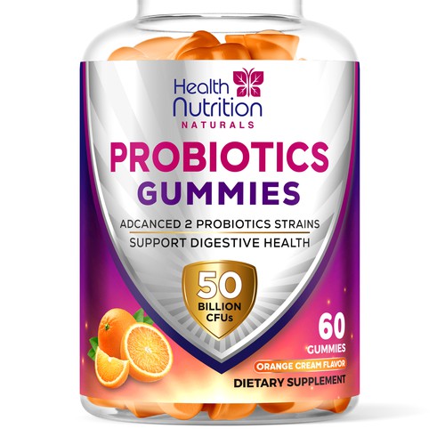 Healthy Probiotic Gummies Label needed for Health Nutrition Design by ✝DeSiGnEr✝JOHN