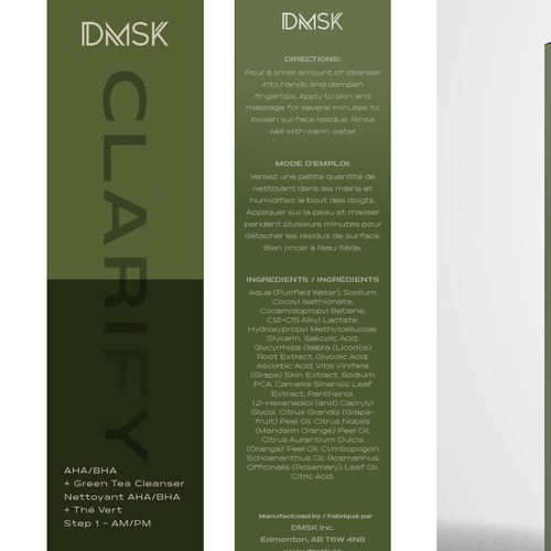 Luxury, high-end product box design for facial cleanser. Design by Santiago Trabucco