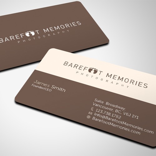 stationery for Barefoot Memories Diseño de conceptu
