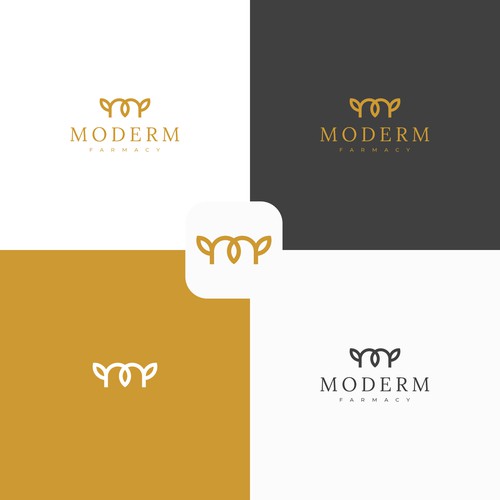 Modern skin care logo that combines science/medicine with nature Design by Fano Design