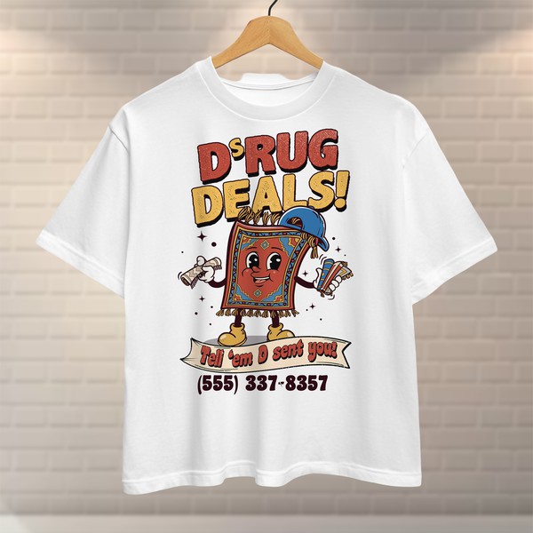 Funny Rug character illustration for Tshirt