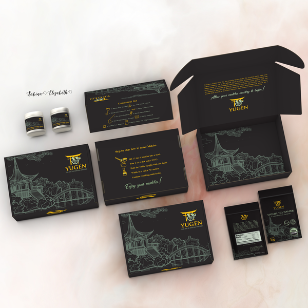 Experience Elegance and Tradition: Luxurious Matcha Tea Gift Box with Gold & Timeless Japanese Design