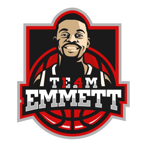 Basketball Logo for Team Emmett - Your Winning Logo Featured on Major Sports Network Design by HandriSid