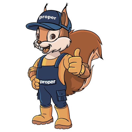 Friendly Squirrel Mascot Design by vvaallii