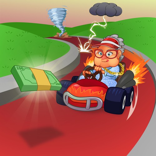 Granny Racer - App game illustration | Illustration or graphics contest