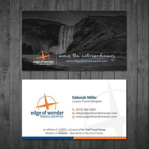 Create a card that exudes the awesomeness of luxury adventure travel Design by Tcmenk