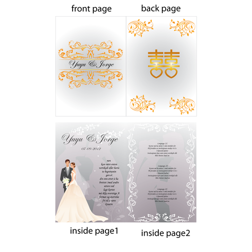 Wedding invitation card design needed for Yuyu & Jorge Ontwerp door Phip.B