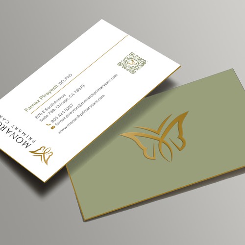 Design a classy, yet somewhat modern stunning, memorable business card for a medical clinic. No black! Please see colors Design by Xclusive16