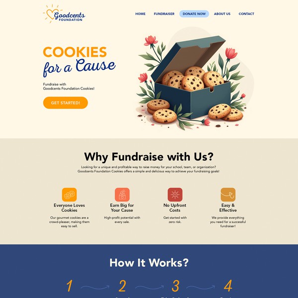 Goodcents Fundation Charity site redesign