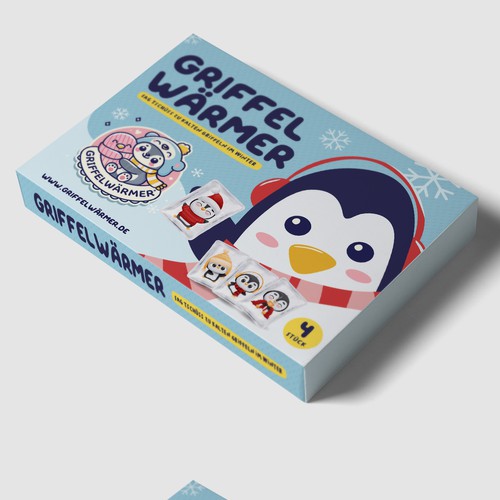 Package design for a set of 4 hand warmers Design by niki99