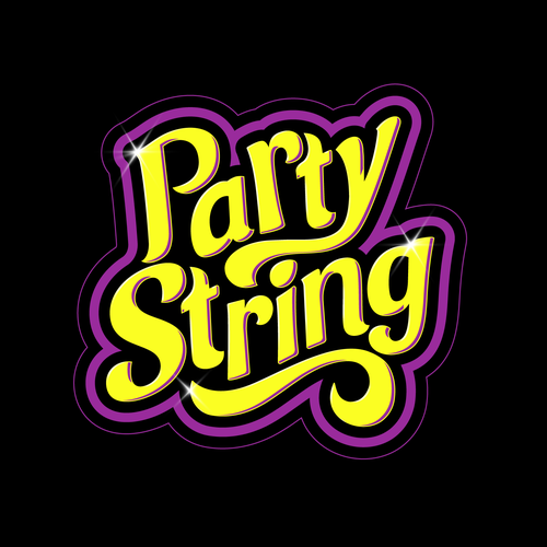 SILLY STRING LOGO + BACKGROUND Design by rilstack