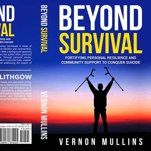 Create a powerful book cover representing resilience & survival in the context of suicide prevention Design by Bigpoints