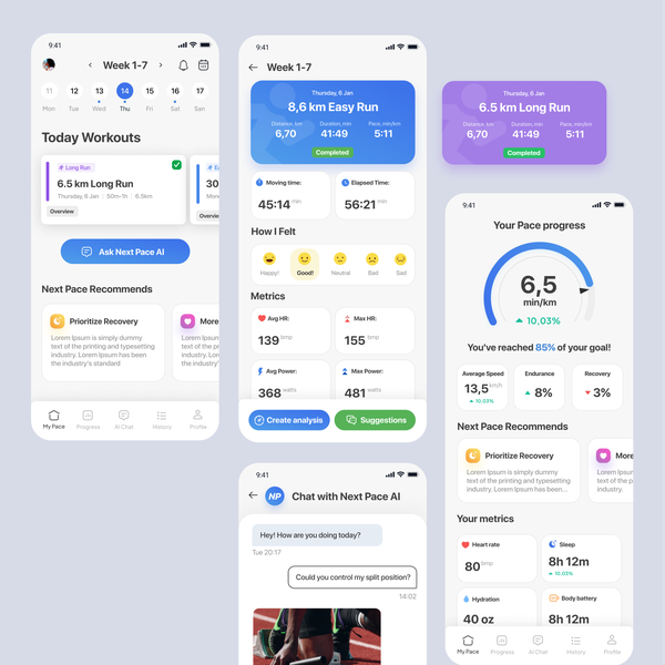 Next Pace. App fpr runners