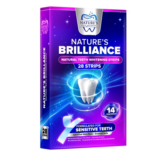 Natural Design Needed for Nature's Brilliance Whitening Strips Design by rembrandtjurin