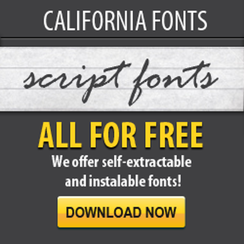 California Fonts needs Banner ads Ontwerp door PANNTTERA