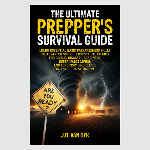 I need a powerful book cover to illustrate disasters and be ready for it Design by adavan