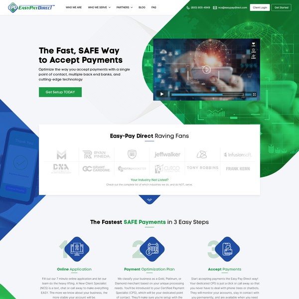 Payment Processing Website Design