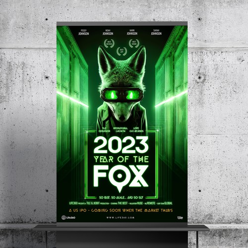 Life360 2023 Year of the Fox Poster Design by roppix