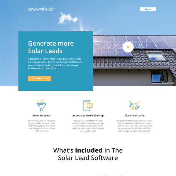 Design by andre.senna titled "Energy Leads Website"