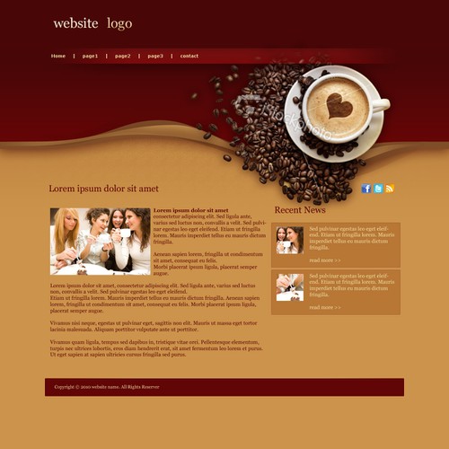 1-3 Page Website Template Design von webpagini