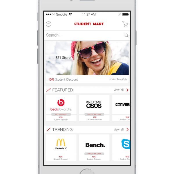 Design by deleted-1179560 titled "App design for StudentMart"