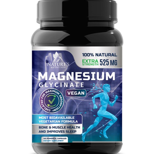 Natural Magnesium Glycinate Design needed for Nature's Nutrition Design by Wfemme