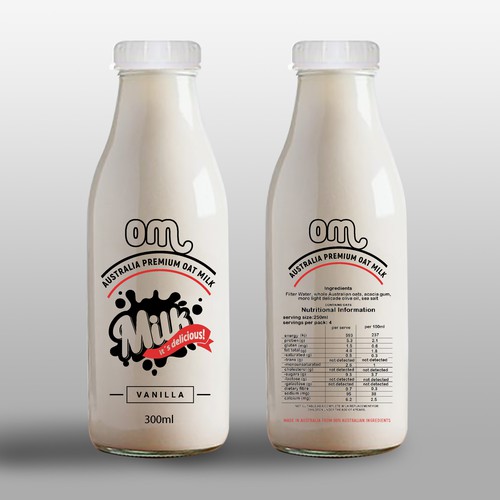 New oat Milk label Design by Nirmana92