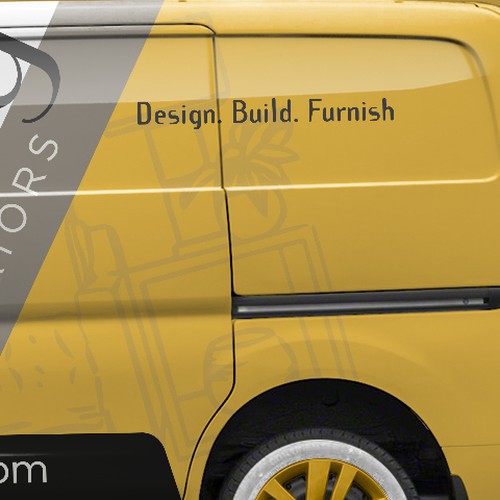 Design build furnish firm needs cool luxury sleek modern Van wrap Design by corpNL