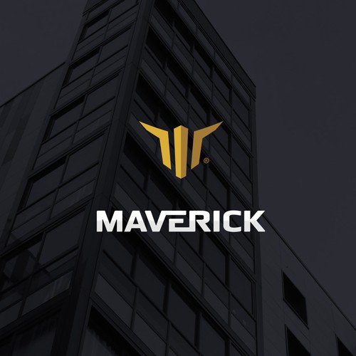 Need a modern abstract bull and M logo for our concrete construction company named Maverick. Design by Shihab's™