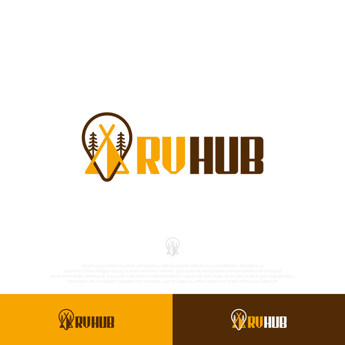 RV Hub, a campsite booking company Design by MrBaba