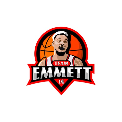 Basketball Logo for Team Emmett - Your Winning Logo Featured on Major Sports Network Design by KayK