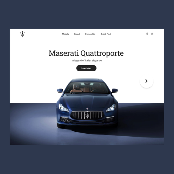 Maserati Redesign Site In My Style
