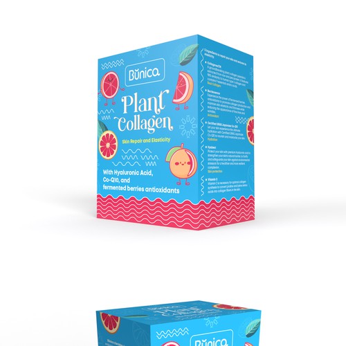 Collagen with personality. Clean and inviting box label design. Design by Mulyana D-Zign