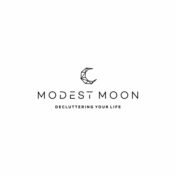  modern minimalist & luxury geometric logo concept for modest moon 