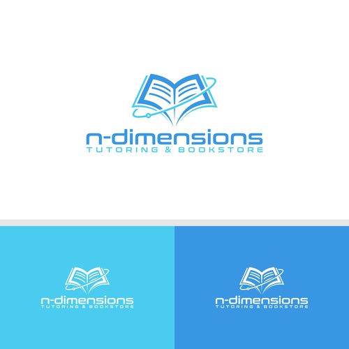 Math/Science Tutoring & Bookstore logo to be used for storefront, abstract & professional-ontwerp door opiq98